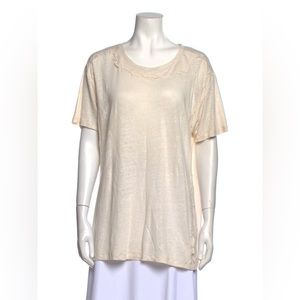 IRO Linen Scoop Neck T-Shirt